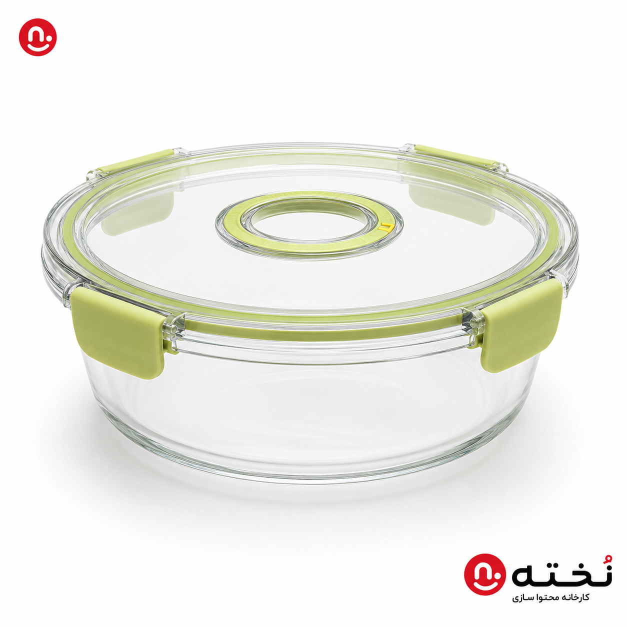 ظرف نگهدارنده شیشه‌ای-مدل گرد-قفل‌دار مدل GK2592۰