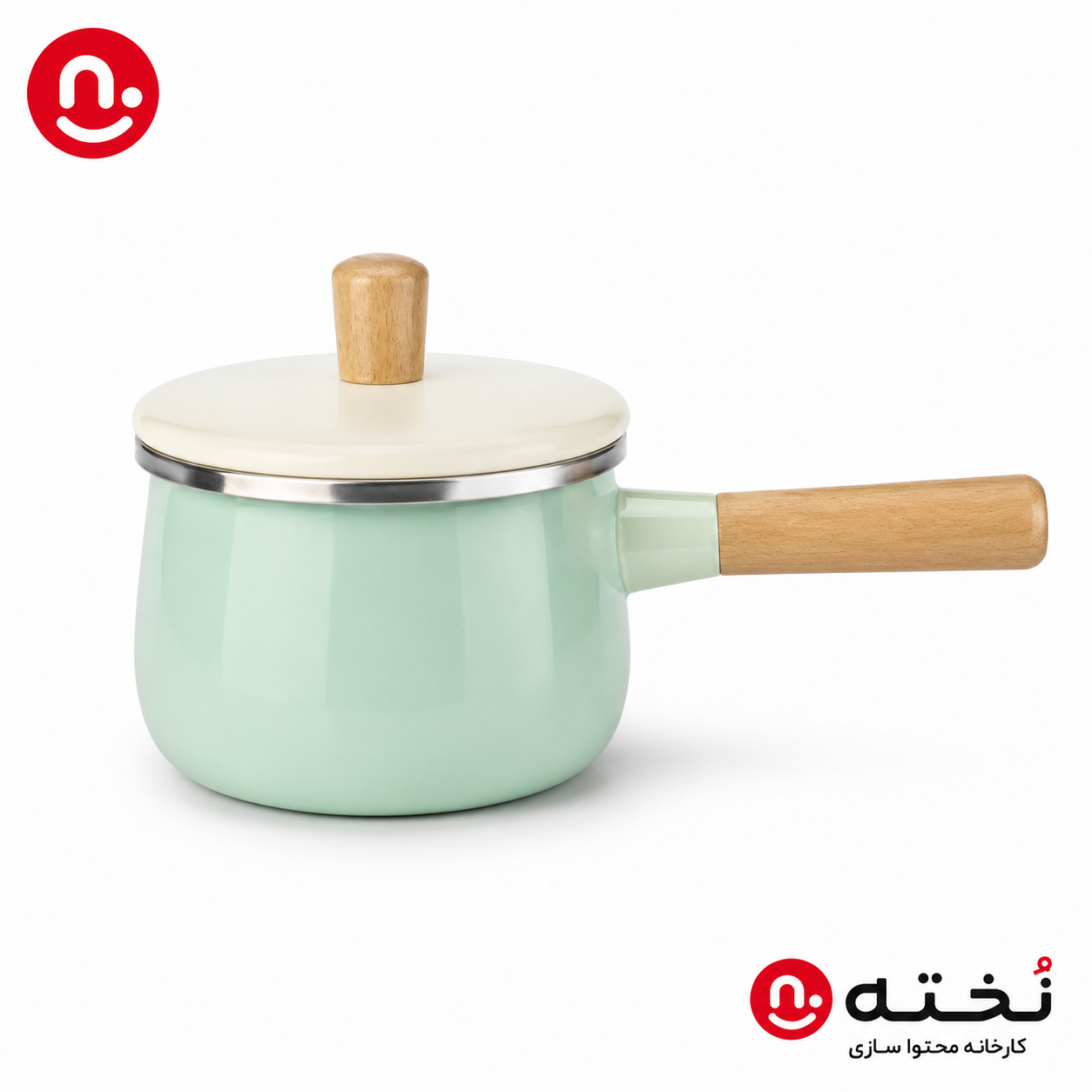 قابلمه لعابی دسته چوبی