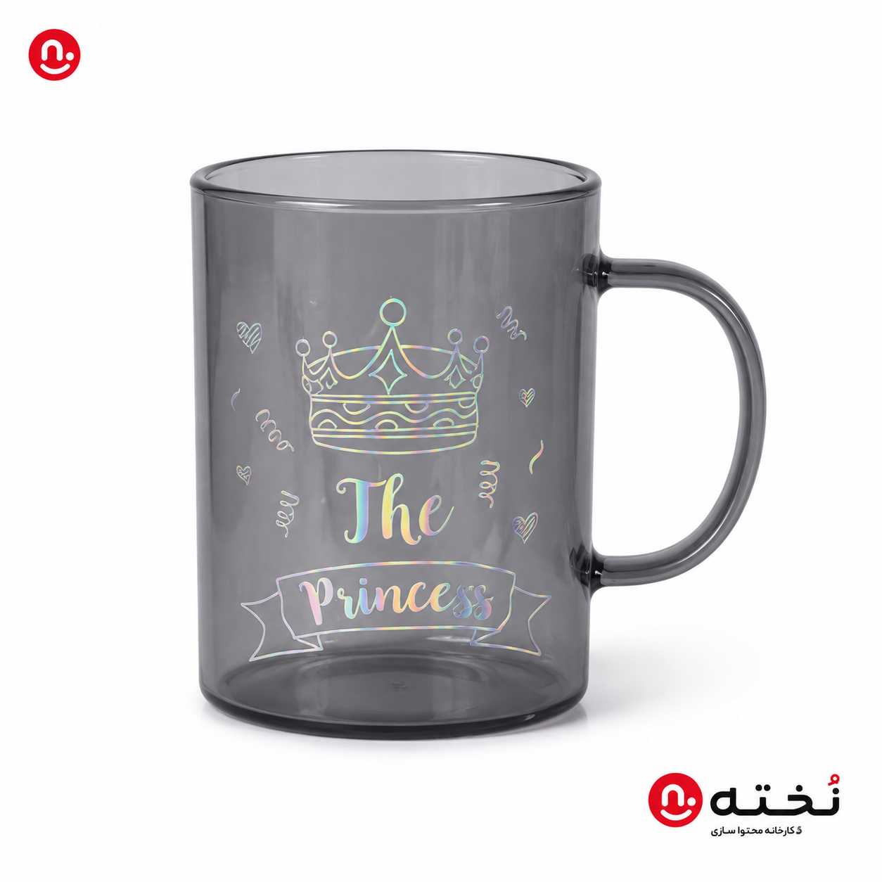 ماگ دسته‌دار دودی طرح Princess