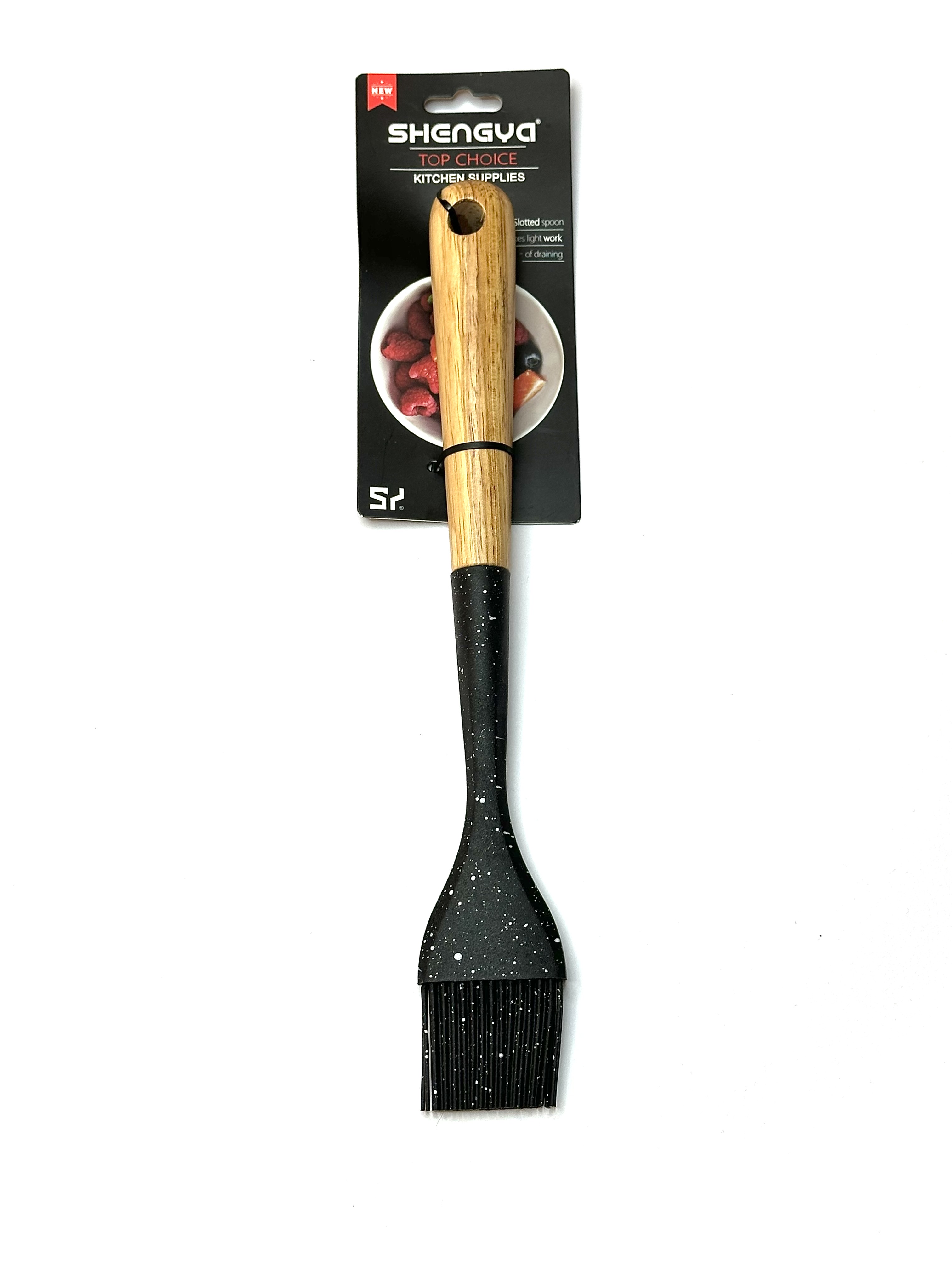 فرچه روغن شنگیا مدل دسته چوبی کد  P-6097