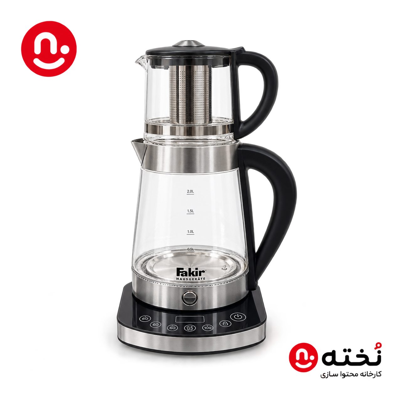 چای ساز روهمی لمسی ۱۸۰۰وات-۲.۵لیتری برند فكر مدل F-001