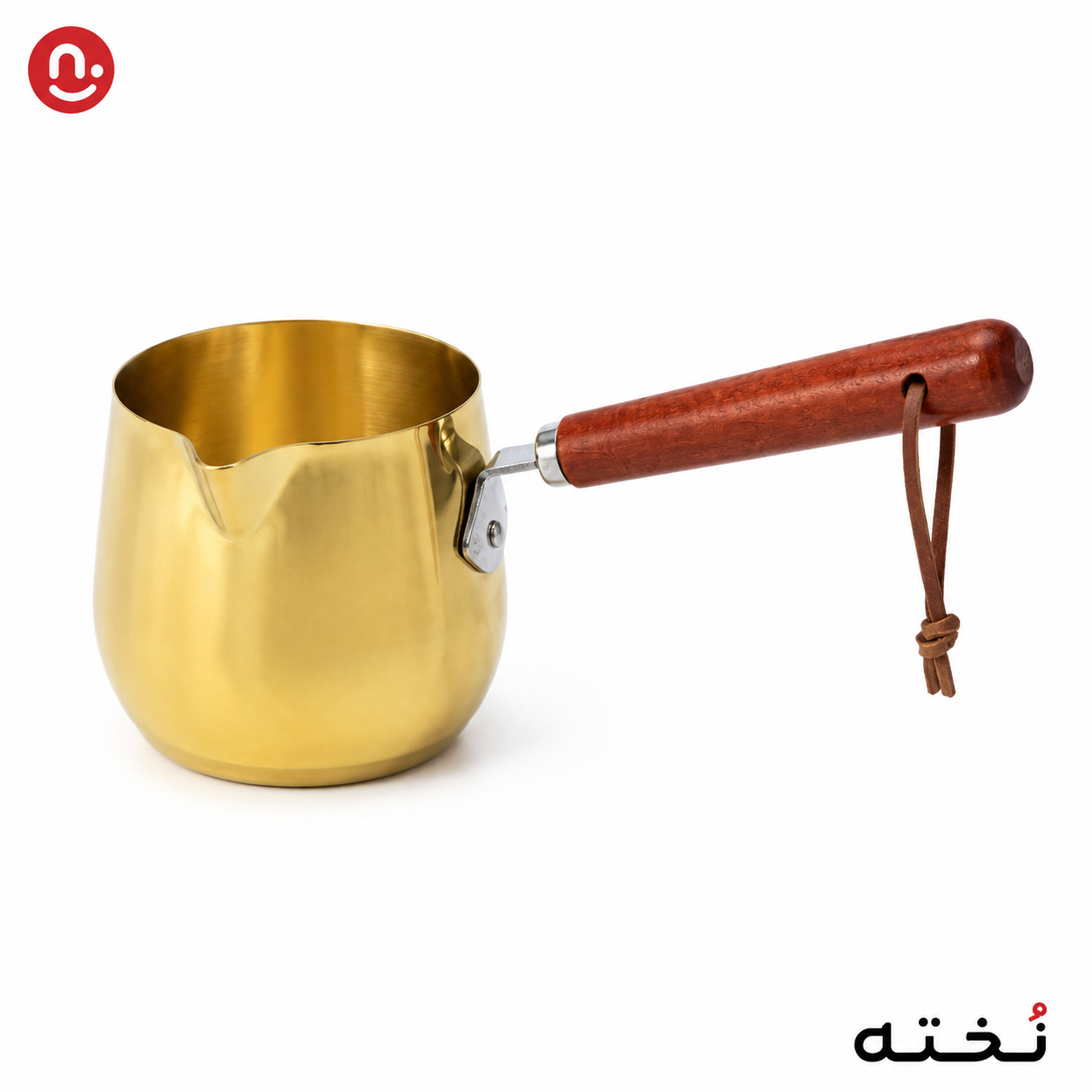 قهوه جوش استیل دسته چوبی