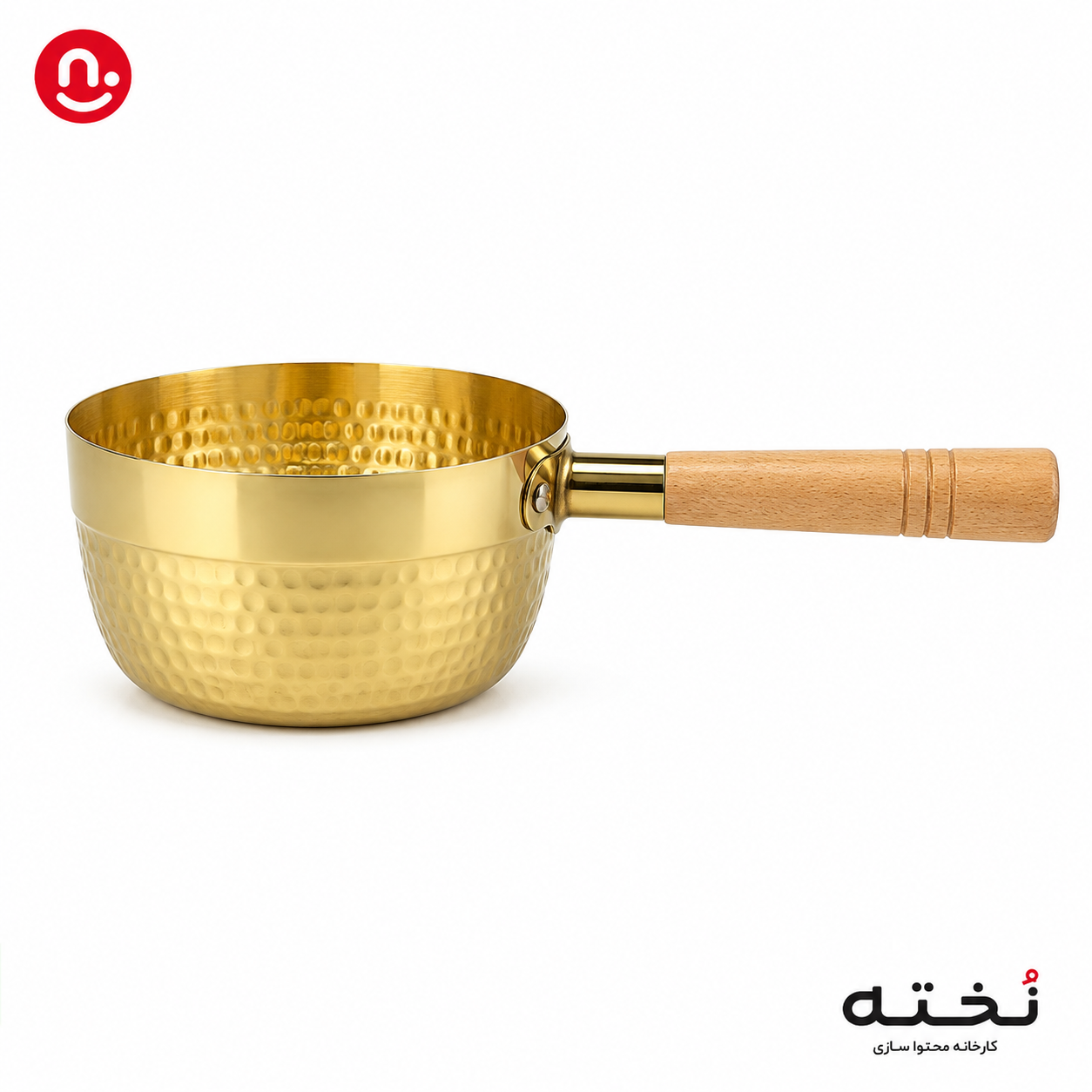 تابه استیل دسته چوبی