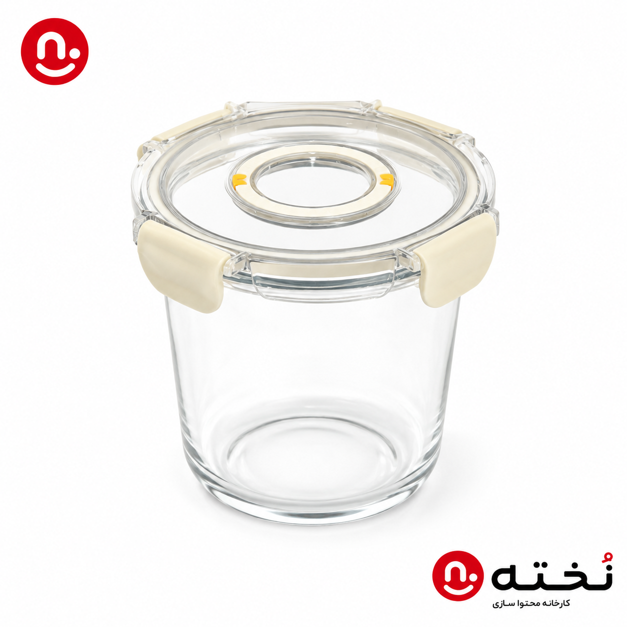 ظرف نگهدارنده شیشه‌ای-مدل گرد-قفل‌دار مدل GK2592۵