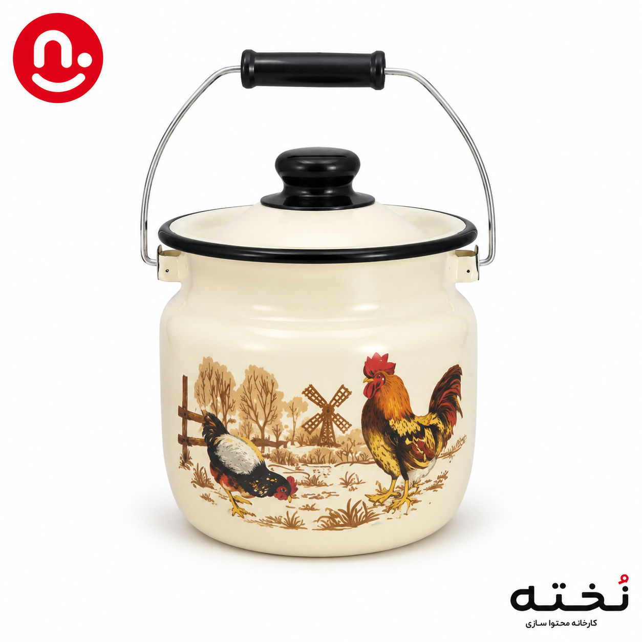 دبه لعابی-طرح خروس