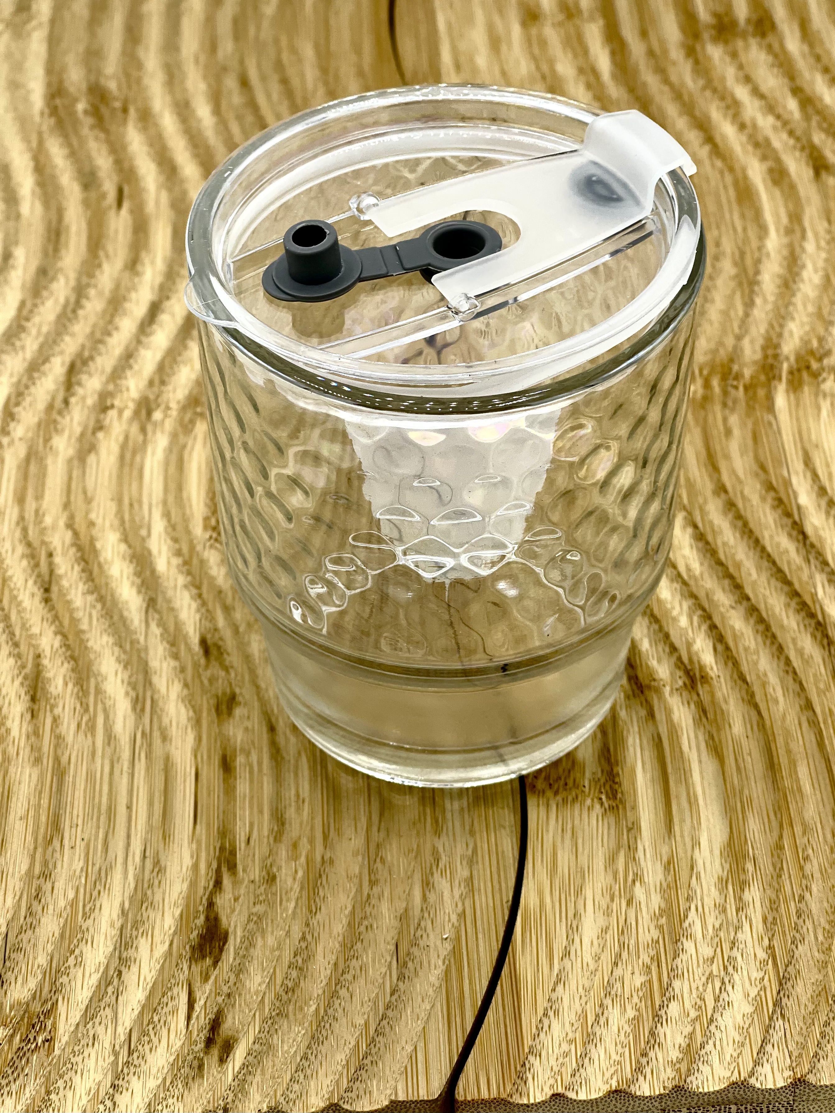 ماگ درب دار شیشه ای
