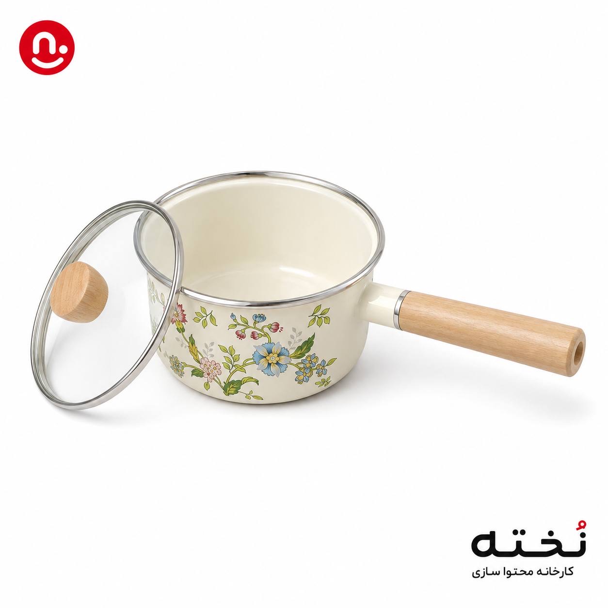 قابلمه لعابی دسته چوبی