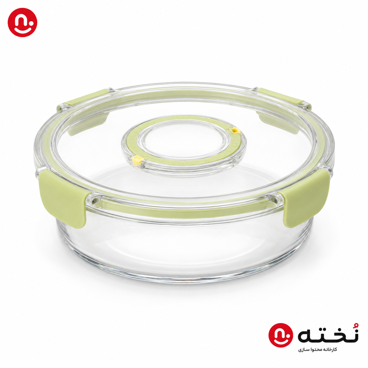 ظرف نگهدارنده شیشه‌ای-مدل گرد-قفل‌دار مدل GK2592۲
