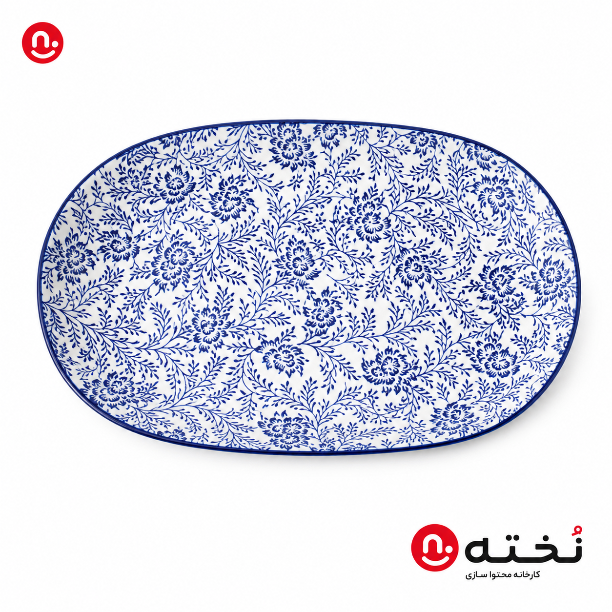 دیس سرامیکی برند دنی هوم-طرح شکوفه آبی-مدل YP2055