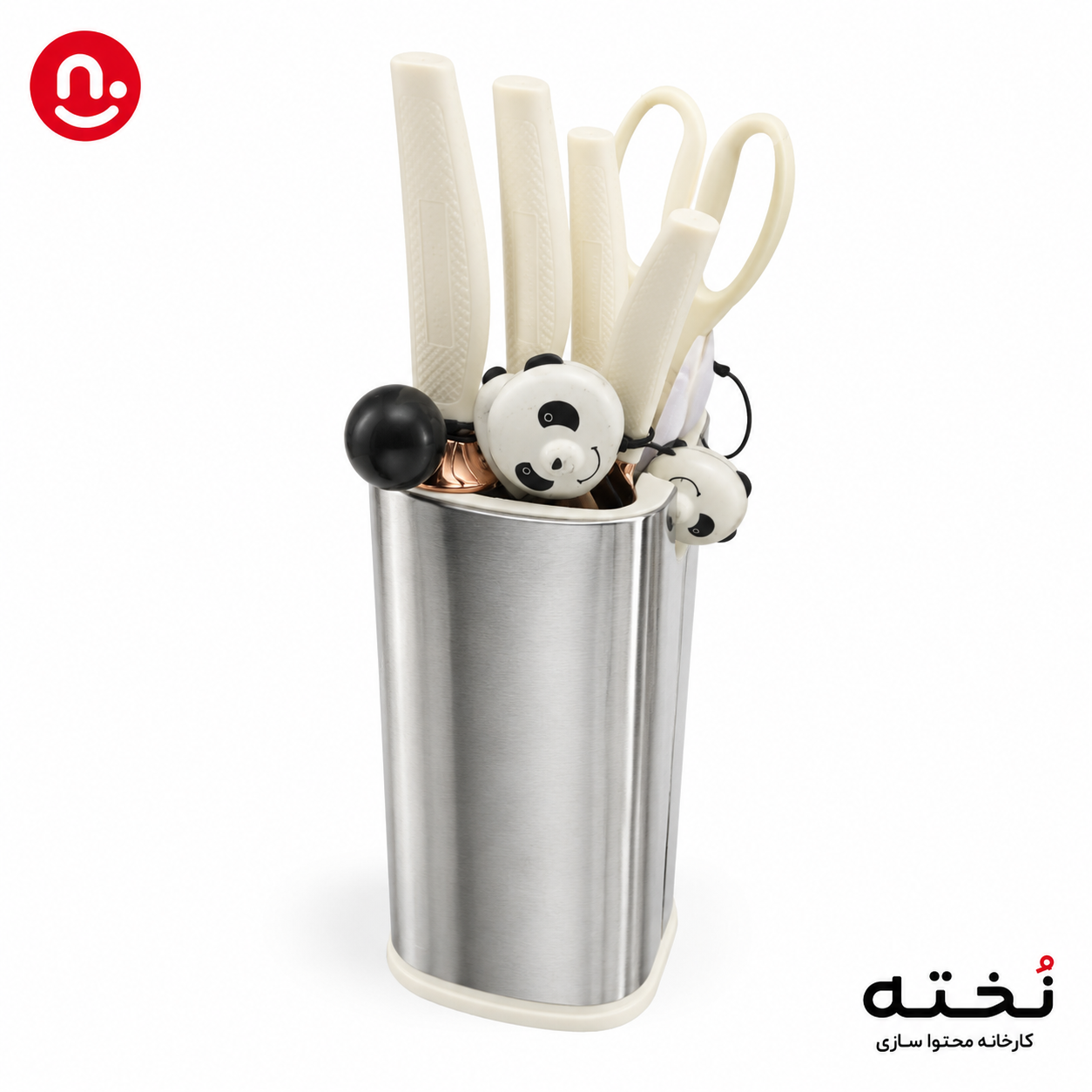 سرویس چاقوی آشپزخانه همراه استند استیل