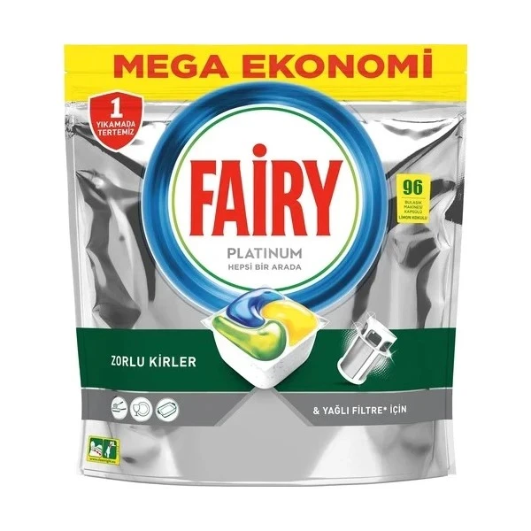 ‎قرص ماشین ظرفشویی فیری مدل (MEGA EKONOMI)Platinum بسته 96 عددی
